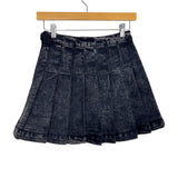 Thrill Black Washed Pleated Skirt - Size M
