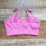 No Brand Pink Heathered Sports Bra- Size ~S (see notes)