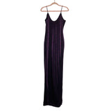 Mistress Rocks Purple Metallic Back Slit Dress NWT- Size M