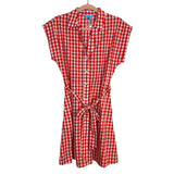 Draper James Lipstick Red Gingham Trisha Shirtdress NWT - Size XS