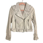 BLANKNYC Cream Leather Moto Jacket- Size S (see notes)