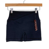 VertVie Black V Crossover Waist with Cinched Butt Biker Shorts NWT- Size S