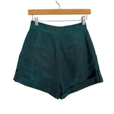 Heidi Merrick Green Cuffed Shorts- Size XS