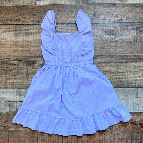 Bisby Purple Textured Ruffle Strap Dress- Size 4