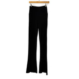 NORMA KAMALI Black Split Hem Pants- Size L