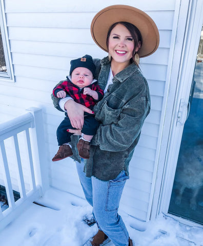 La Miel Army Green Shacket - Size L