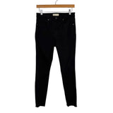 Madewell Black Raw Hem High-Rise Skinny Jeans- Size 29 (Inseam 27”)