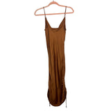 Wilfred Brown Cinched Sides Silk Like Dress- Size XS