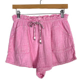 Free People Pink Gauze Elora Crop Top and Shorts Set- Size S (sold out online)