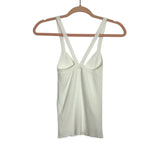 Dreamers by Debut White Ribbed Fitted Tank- Size S/M