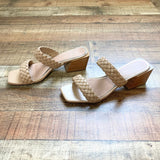 LINEA Paolo Beige Braided Double Strap Sandals- Size 9 (sold out online)