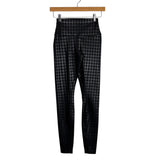 Alo Black Airlift High-Waist Glimmer Houndstooth Leggings - Size XS (Inseam 28.5")