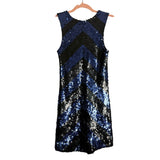 Alice + Olivia Blue and Black Sequin Dress- Size S
