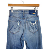 MOTHER SUPERIOR The Tripper Ankle Distressed Button Fly Jeans- Size 25 (Inseam 27”)