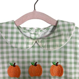 Cecil And Lou Green Gingham Walker/Pumpkin Outfit - Size 2T (See Notes)