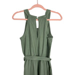LOFT Green Linen Blend Jumpsuit NWT- Size XS (see notes)