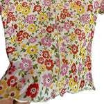 Le Lis Sheer Floral Long Sleeve Top- Size S