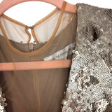 Dress The Population Sequin Mesh Gown NWT - Size XS