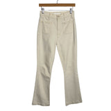 MOTHER SUPERIOR Cream Hustler Patch Pocket Flood Jeans- Size 25