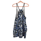 Free People Movement Hot Shot Blue Floral Print Romper - Size M