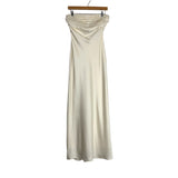Abercrombie & Fitch Cream Satin Strapless Dress NWT- Size S (straps included)