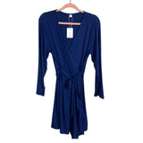 Swomog Navy Lightweight Wrap Robe NWT- Size M