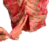 Alamour Floral Mesh Overlay Cinched Dress- Size S