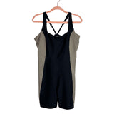 YPB SculptLUX Black and Grey Colorblock Athletic Onesie- Size XL (sold out online)