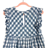 Mustard Seed Blue and White Check Romper- Size S (see notes, looks like a dress!)