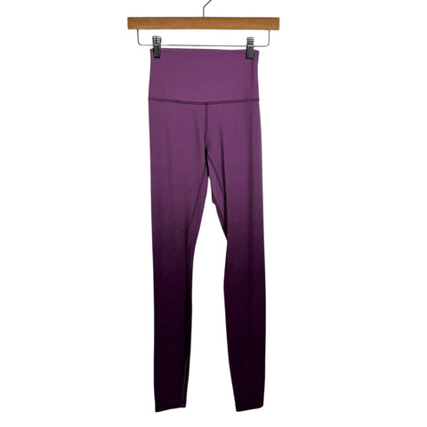 Lululemon Purple Ombre High Waisted Leggings - Size 2 (Inseam 26")