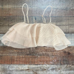 No Brand Cream Tiered Bikini Top - Size S (We Have Matching Bottom!)