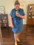 Talbots Modern Denim with Tie Belt Shirt Dress- Size 20W (sold out online)
