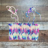 Peixota Tie Dye Smocked Bikini Top- Size S (we have matching bottoms)