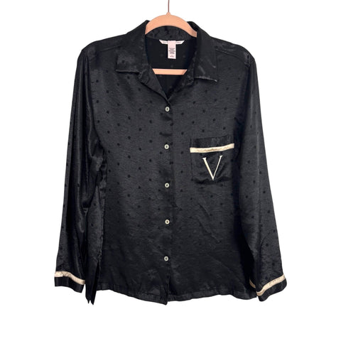Victoria Secret Black Pajama Top - Size M (We Have Matching Bottoms!)