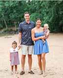 Day + Moon Blue Strapless Dress- Size S