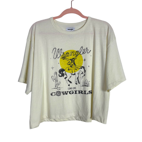 Wrangler x Yellow Rose by Kendra Scott Cream Cowgirls Tee NWT- Size S