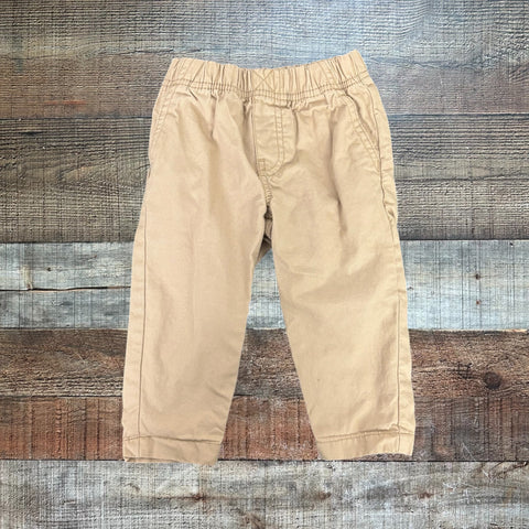 Carter's Khaki Elastic Waistband Pants- Size 12M
