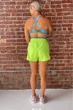 No Brand Green Tie-Dye Back Cutout Sports Bra- Size S