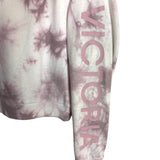 Victoria Sport Mauve/White Tie Dye Cropped Sweatshirt- Size M