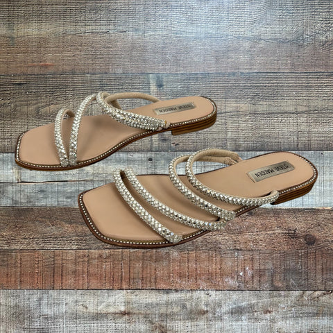 Steve Madden Starie Strappy Rhinestone Sandals- Size 8.5