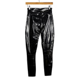 Spanx Classic Black Faux Patent Leather Leggings NWT - Size M (Inseam 25" - See Notes)