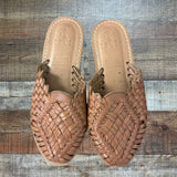 Sols Woven Leather Slide Sandals- Size 7