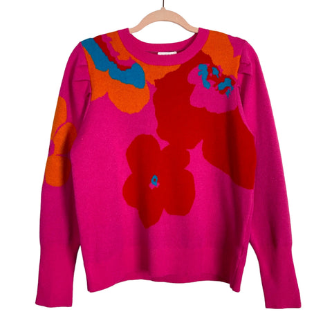 Sugar Lips Pink/Red/Orange/Aqua Floral Print Sofia Sweater NWT- Size XS (sold out online)