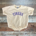 Maxwell Monograms Cream Tigers Onesie- Size 6-12M (see notes)