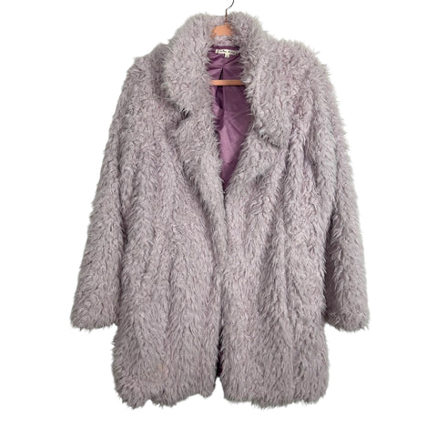 Willow & Clay Pastel Purple Faux Fur Shaggy Jacket - Size S (See Notes)
