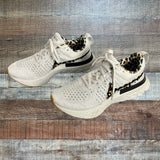 Nike React Infinity Flyknit White/Animal Print Sneakers - Size 8