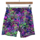 Lululemon Colorful Floral Printed Biker Shorts- Size 10