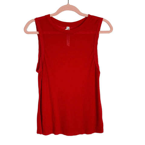 Free People Movement Red Ribbed Tank- Size S
