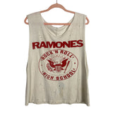 Ramones 1234 Distressed Sleeveless Tee- Size OS (see notes)