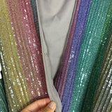 Harlyn Multicolor Striped Sequin Wrap Dress - Size XL
